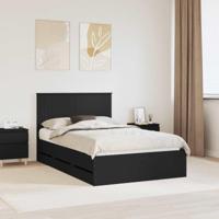 Bedframe met lade met opslag Zwart 120 x 190 cm Ingenieurshout - thumbnail