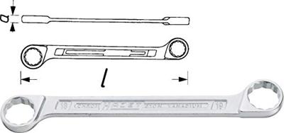 Hazet 610N/8 Dubbele ringsleutelset 8-delig Sleutelbreedte (metrisch) 6 - 22 mm - thumbnail