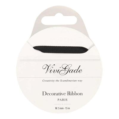 Creativ Company Decoratie lint, b: 6 mm, zwart, 15 m/ 1 rol