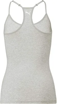 Dames hemd Racerback - Tank top - Wit & Grijs - Vrouwen onderhemd modal - katoen - Spaghetti bandjes