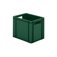 LA-KA-PE Transportstapelbak | L400xB300xH320mm | groen PP handgreepopening | zijwanden gesloten | 1 stuk - TK400/320-0 GRÜN TK400/320-0 GRÜN - thumbnail