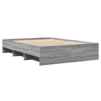 Bedframe bewerkt hout grijs sonoma eikenkleurig 120x200 cm - thumbnail