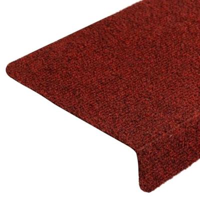 VidaXL Trapmatten zelfklevend 10 st 65x21x4 cm bordeaux rood rechthoekige rand VidaXL Trapmatten zelfklevend 10 st 65x21x4 cm bordeaux rood rechthoekige rand