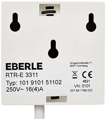 Eberle 101 9101 51 102 RTR-E 3311 Kamerthermostaat Montagewijze: Opbouw (op muur) Verwarmen 1 stuk(s)