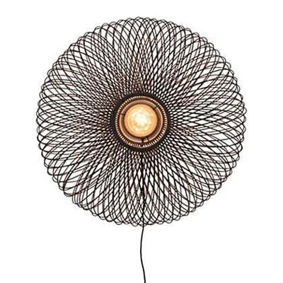 GOOD&MOJO Wandlamp 'Cango' Bamboe, 60cm, kleur Zwart