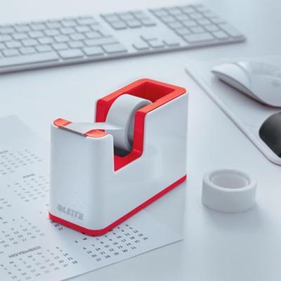 Plakbandhouder leitz wow wit/rood