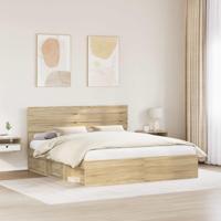 Bedframe met hoofdeinde Sonoma 180 x 200 cm Massief grenenhout - thumbnail