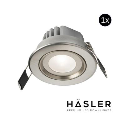 Inbouwspot Häsler Tarragona Incl. Fase Aansnijding Dimbaar 8 cm 4 Watt Helder Wit RVS Set 1x Inbouwspot Häsler Tarragona Incl. Fase Aansnijding Dimbaar 8 cm 4 Watt Helder Wit RVS Set 1x