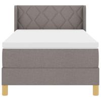 Boxspringbed met matras met hoofdeinde Taupe 100 x 200 cm Stof - thumbnail