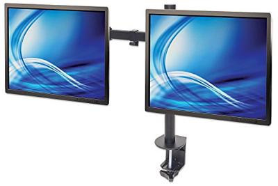Manhattan 461528 Monitor-tafelbeugel Aantal monteerbare displays: 2 Display(s) 33,0 cm (13) - 81,3 cm (32) Zwart In hoogte verstelbaar, Kantelbaar, Zwenkbaar Manhattan 461528 Monitor-tafelbeugel Aantal monteerbare displays: 2 Display(s) 33,0 cm (13) - 81,3 cm (32) Zwart In hoogte verstelbaar, Kantelbaar, Zwenkbaar