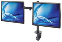 Manhattan 461528 Monitor-tafelbeugel Aantal monteerbare displays: 2 Display(s) 33,0 cm (13) - 81,3 cm (32) Zwart In hoogte verstelbaar, Kantelbaar, Zwenkbaar - thumbnail