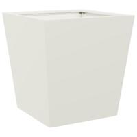 VidaXL Plantenbakken 2 st 40x40x40 cm staal wit - thumbnail