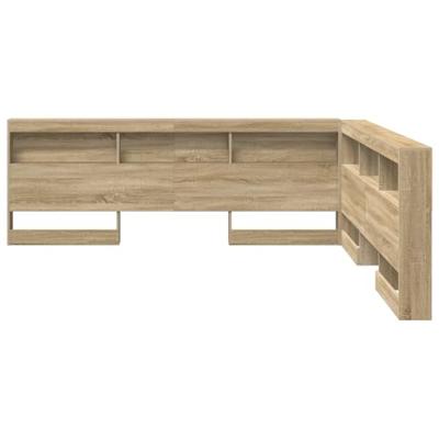 Opberghoofdbord met plank Sonoma Eiken 180 cm Bewerkt hout