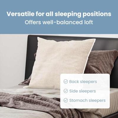 VidaXL Hoofdkussen met kussen wit 61 x 41 x 20 cm polyester