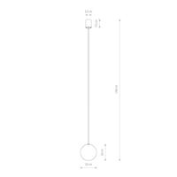 Lyora Glazen plafondlampKier L goud - 140cm - 10308 - thumbnail