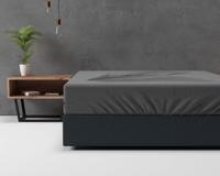 Sleeptime - Hotel Flanel Hoeslaken - Antraciet - 90 x 200 - thumbnail