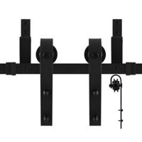 Schuifdeursysteem Lanka zwart dubbel 400 cm ( - thumbnail
