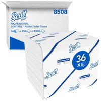Toiletpapier scott control gevouwen 2laags wit - thumbnail
