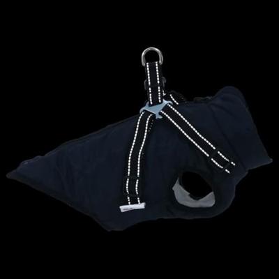 Hondenjas met harnas waterdicht reflecterend marineblauw L Hondenjas met harnas waterdicht reflecterend marineblauw L