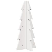 VidaXL Kerstdecoratie kerstboom 49 cm massief grenenhout wit - thumbnail