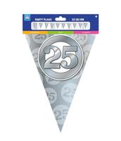 Vlaggenlijn 25 Jaar Getrouwd Zilver (10m) - thumbnail