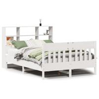 Bedframe zonder matras massief grenenhout wit 120x200 cm - thumbnail