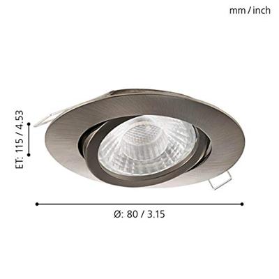 Eglo RVS inbouwspotTedo 1 - 98642