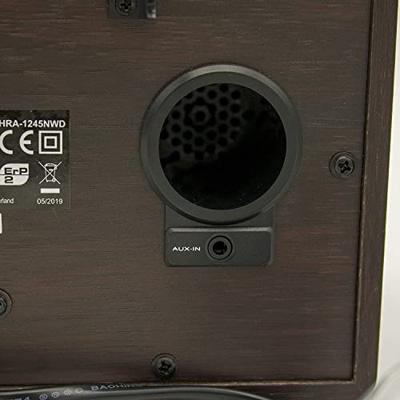 Roadstar HRA-1245 Retro Radio met FM en MW Tuner (telescopische antenne, werkt op batterijen), bruin/zilver, hout