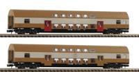 Fleischmann 6260075 N set van 2: Dubbeldeksrijtuig DBmue van de DR - thumbnail