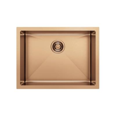Inbouw Wastafel Sapho Zenith 60x45 cm RVS Koper PVD Inbouw Wastafel Sapho Zenith 60x45 cm RVS Koper PVD