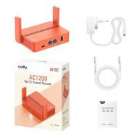 Cudy AC1200 Zakformaat Wi-Fi Reisrouter, Extender/Repeater voor Hotel&Publiek Netwerk, WISP, VPN Klant en Server, USB,TR1200 - thumbnail