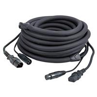 DAP FP12 Euro en DMX combinatiekabel 6m zwart - thumbnail