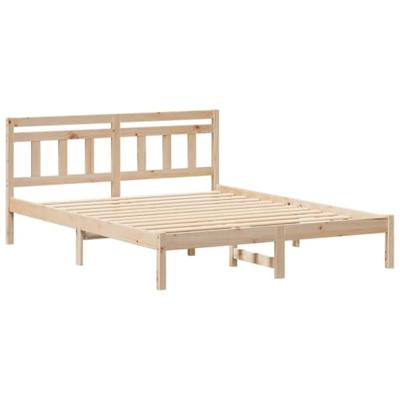 Bedframe met hoofdeinde Bruin Massief grenenhout