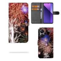 Xiaomi Redmi Note 13 Pro Plus | Wallet Case | met Pasjes | Vuurwerk - thumbnail