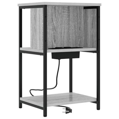Nachtkastje 2 pcs Grijs sonoma 38 x 31 x 61 cm Bewerkt hout