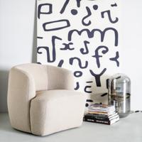 Eleonora Fauteuil 'Charlotte' Bouclé, kleur Taupe Copenhagen - thumbnail