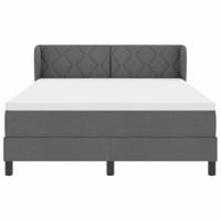 Boxspringbed met matras Donkergrijs 140 x 190 cm Stof - thumbnail