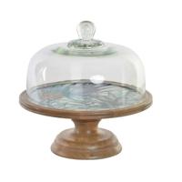 Snackdienblad DKD Home Decor Multicolour Natuurlijk Kristal Mangohout Modern 30 x 30 x 33 cm - thumbnail