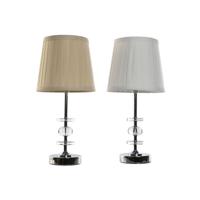 Bureaulamp Home ESPRIT Wit Beige Metaal 25 W 220 V 20 x 20 x 43 cm (2 Stuks) - thumbnail