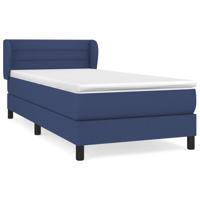 Boxspring met matras stof blauw 140x190 cm - thumbnail