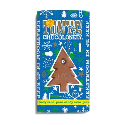 Chocolade Tony&apos;s Chocolonely puur mint candy cane 180gr