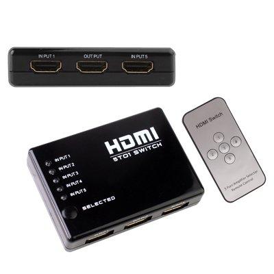 5 poorten 1080P HDMI Switch met Remote Controller, ondersteuning voor HDTV