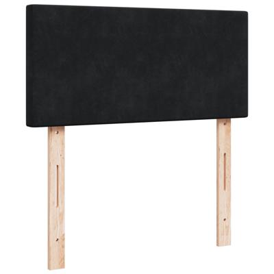 Boxspring met matras fluweel zwart 120x200 cm
