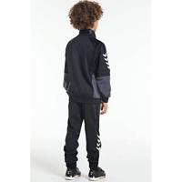 hummel Authentic Full-Zip Trainingspak Kids Zwart Grijs - thumbnail