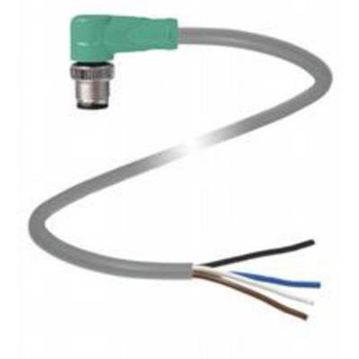 Pepperl+Fuchs 227749 Sensor/actuator connector, geassembleerd M12 Aantal polen (sensoren): 4 Stekker, haaks 1.00 m 1 stuk(s)