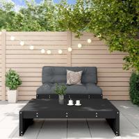 2-delige Loungeset massief grenenhout zwart - thumbnail