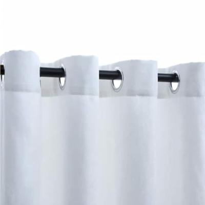 Gordijnen verduisterend met ringen 2 st 140x245 cm gebroken wit