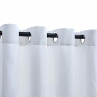 Gordijnen verduisterend met ringen 2 st 140x245 cm gebroken wit - thumbnail