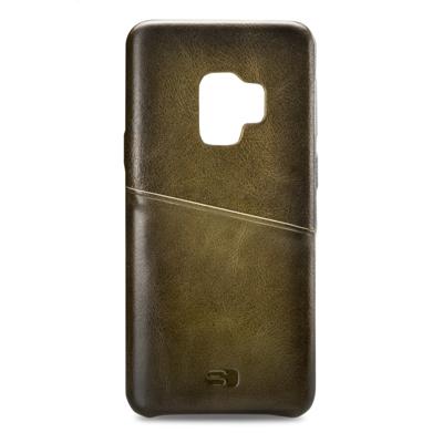 Senza Desire Leather Cover with Card Slot Samsung Galaxy S9 Burned Olive