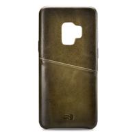 Senza Desire Leather Cover with Card Slot Samsung Galaxy S9 Burned Olive - thumbnail